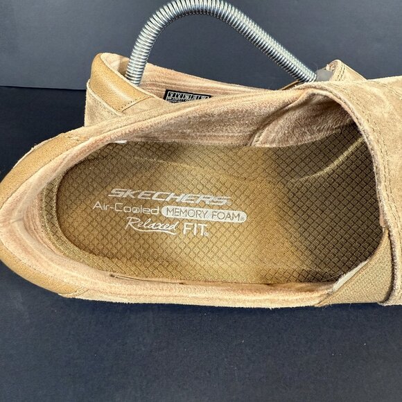 SKECHERS Women's Suede Slip On Shoes 9 Relaxed Fit Memory Foam air Cooled NEW - Picture 7 of 9